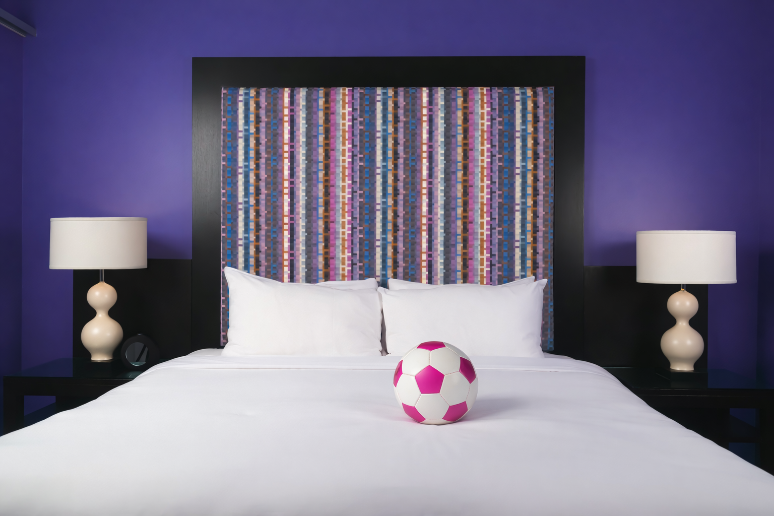 Soccer Ball on the Bed at OPUS Vancouver